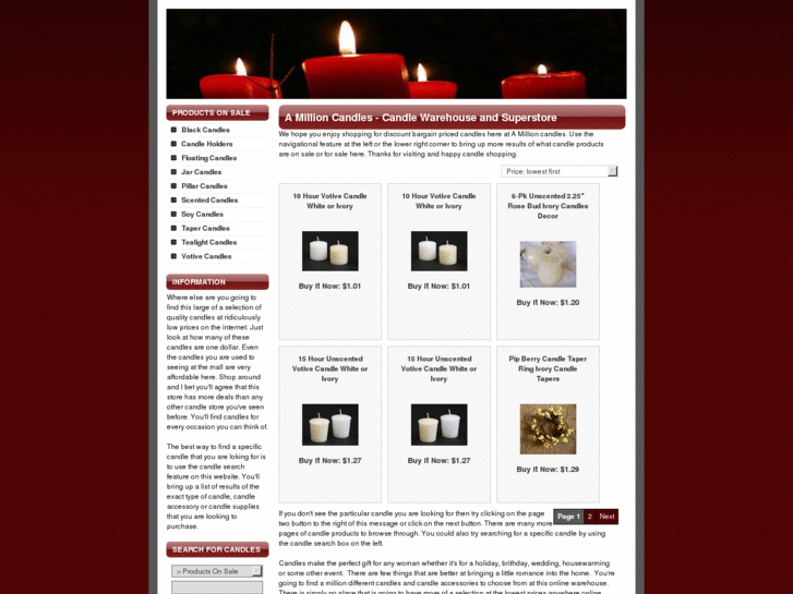 www.amillioncandles.com