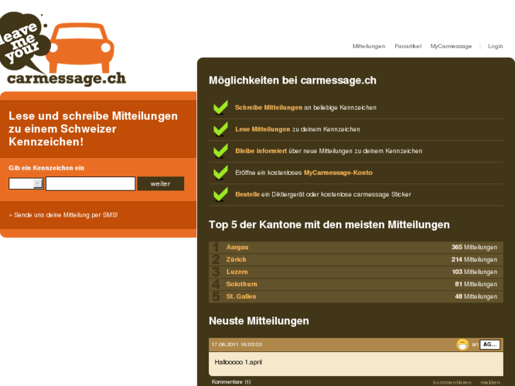 www.carmessages.net