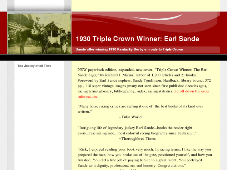 www.triplecrownwinnerearlsande.com