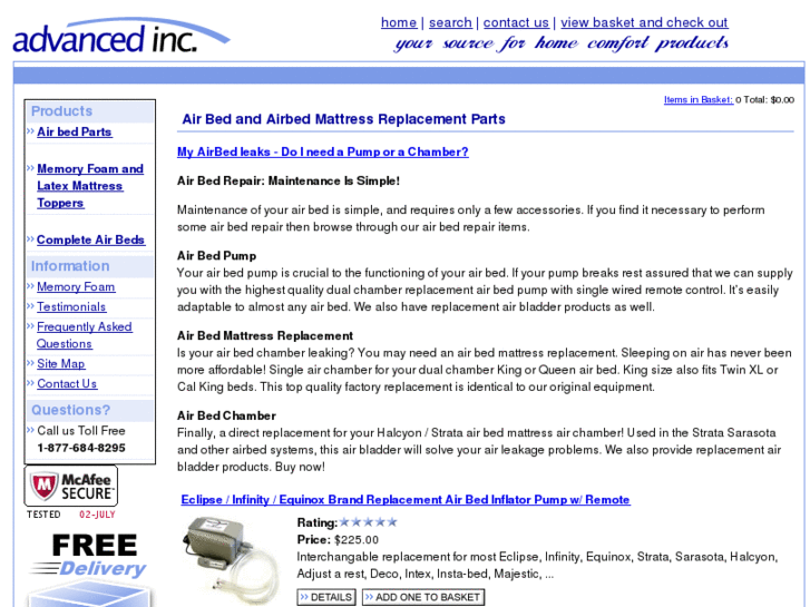 www.air-bed-parts.com