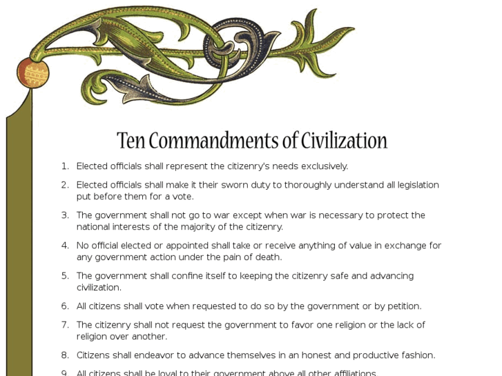 www.10commandmentsofcivilization.com