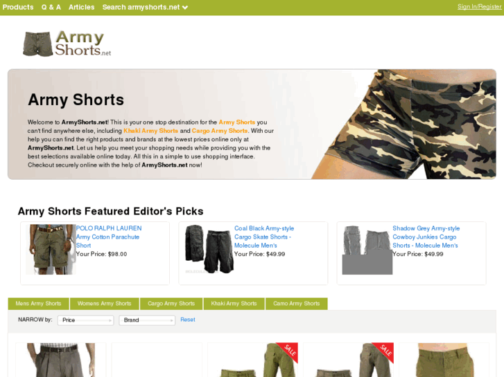 www.armyshorts.net