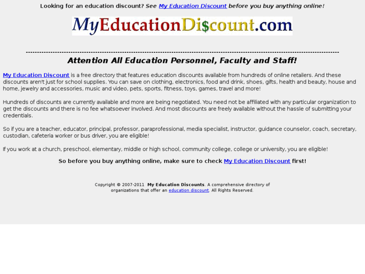 www.myeducationdiscount.net