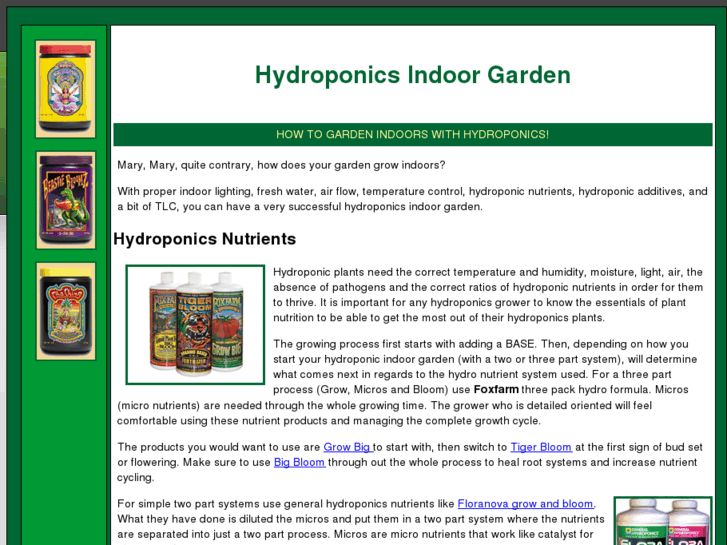 www.hydroponicsindoorgarden.com