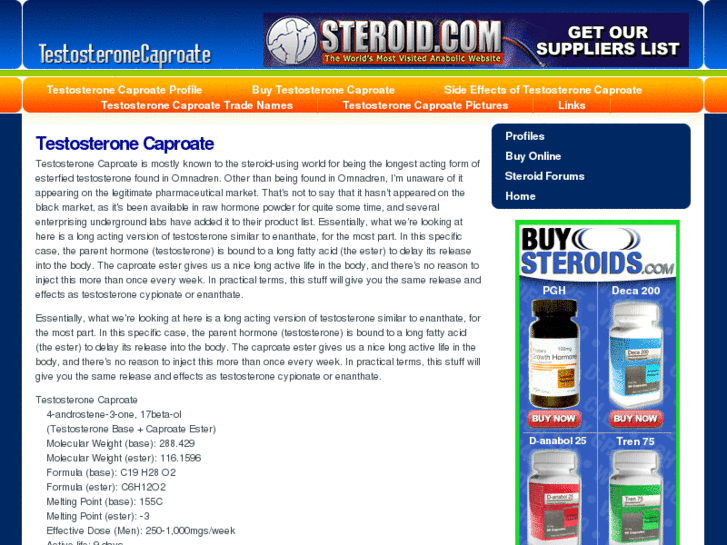 www.testosteronecaproate.com