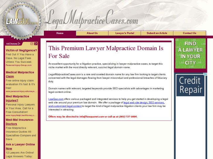 www.legalmalpracticecases.com