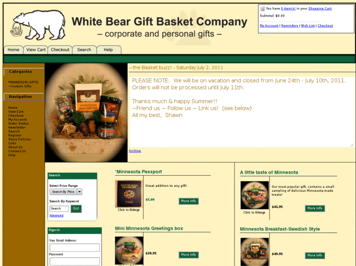 www.whitebeargiftbasketcompany.com