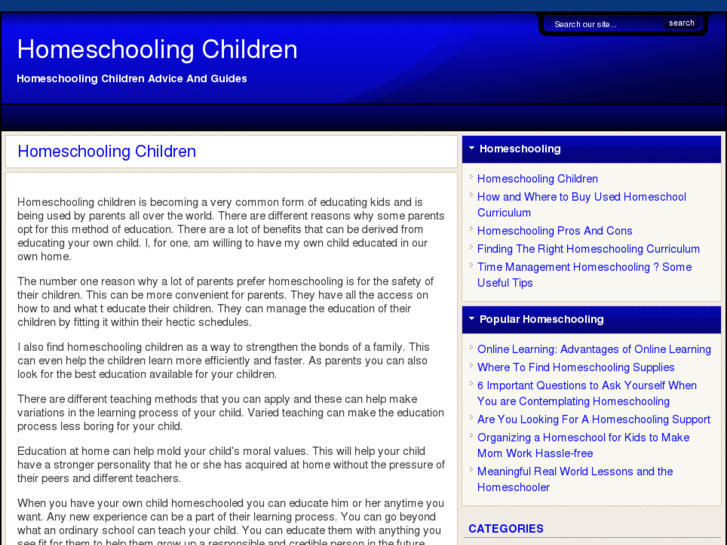 www.homeschoolingchildren.com