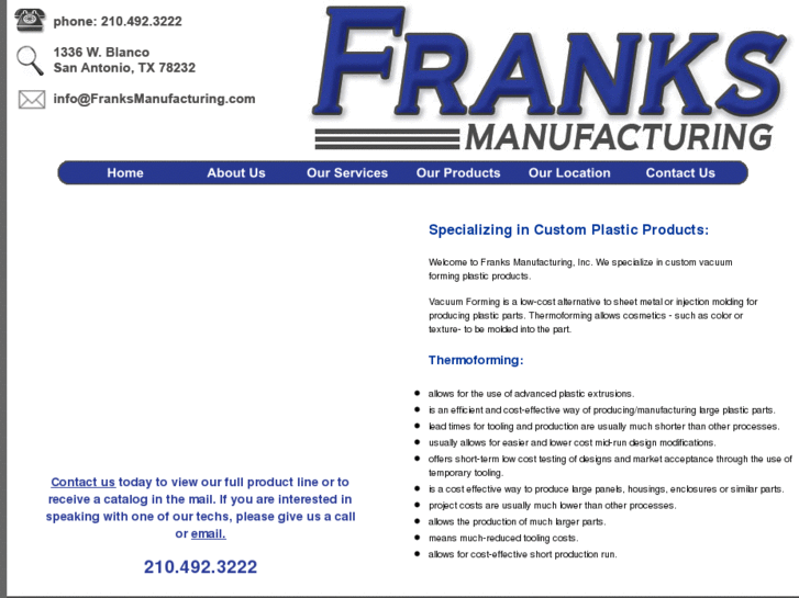 www.franksmanufacturing.com