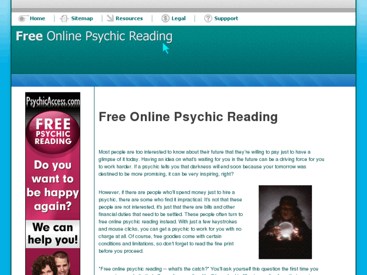 www.freeonlinepsychicreading.net