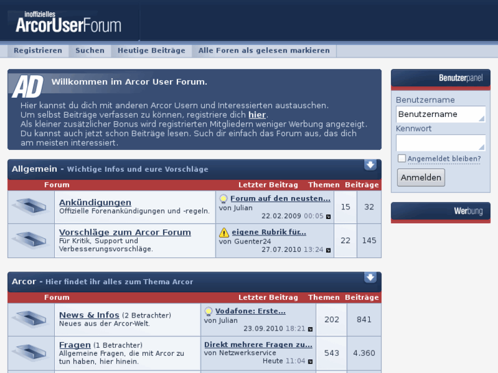 www.arcor-user-forum.org