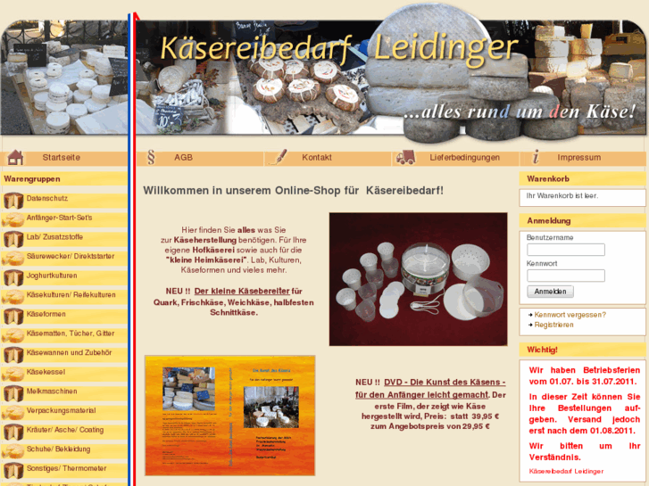 www.kaesereibedarf-leidinger.com