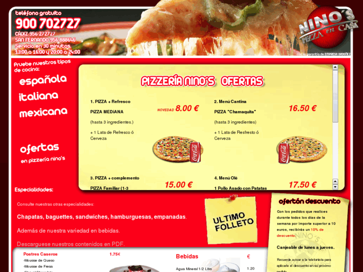 www.pizzerianinos.com