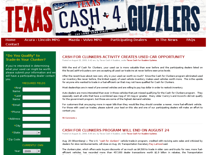 www.texascash4guzzlers.com