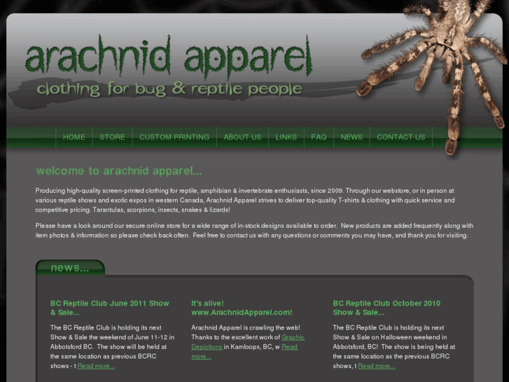 www.arachnidapparel.com