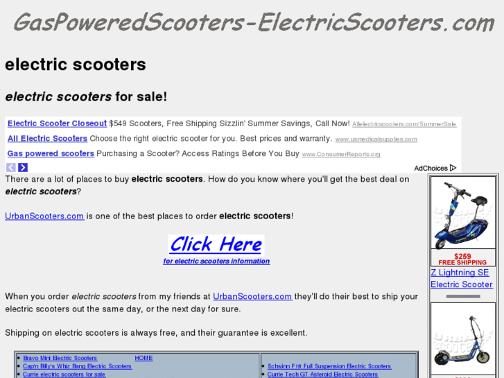 www.gaspoweredscooters-electricscooters.com