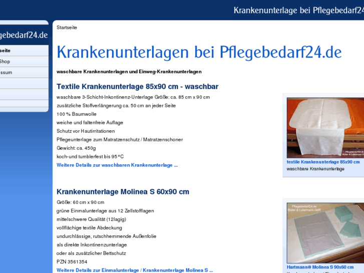 www.krankenunterlage.com