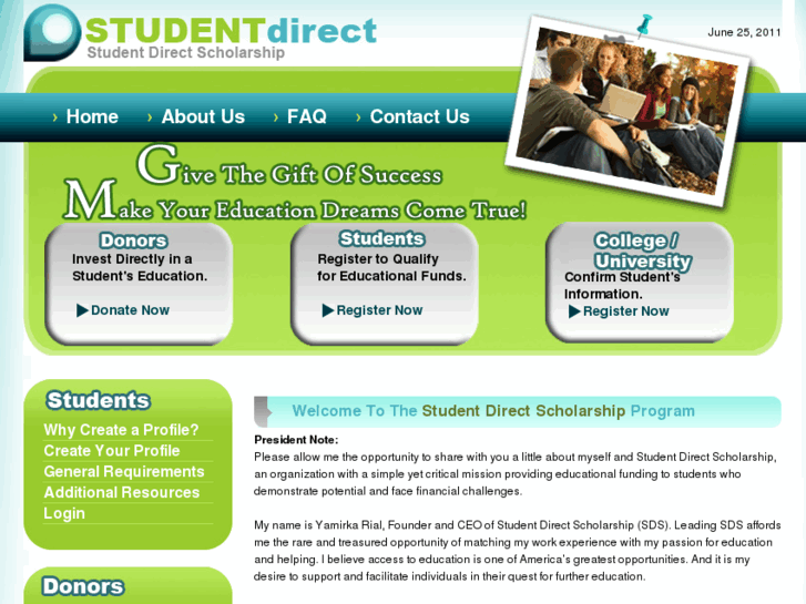 www.studentdirectscholarship.org