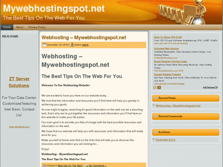 www.mywebhostingspot.net