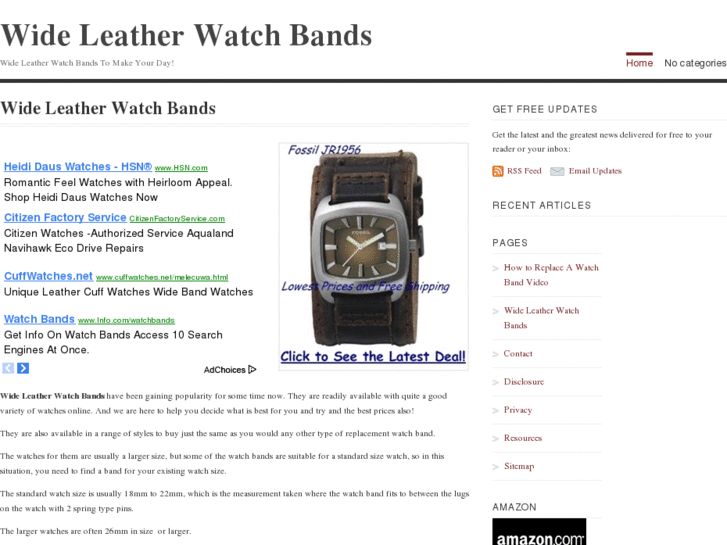 www.wideleatherwatchbands.net