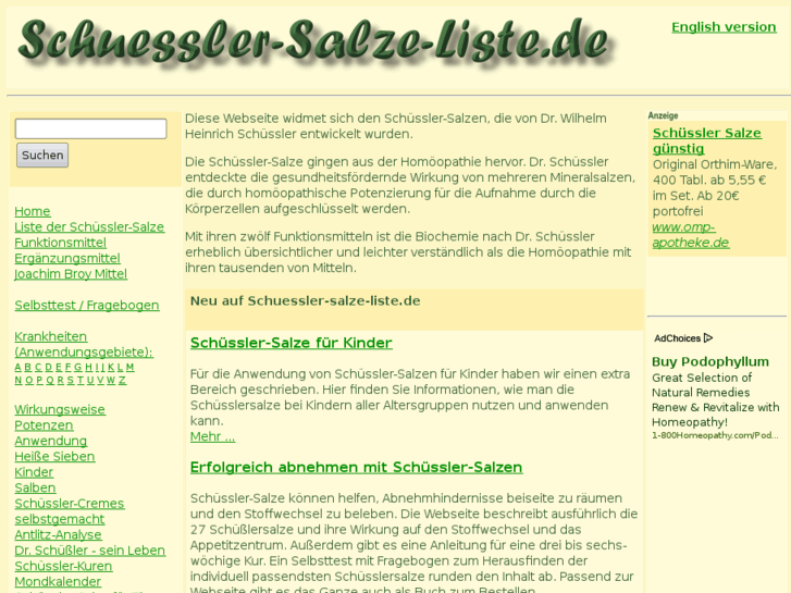 www.schuessler-salze-liste.de