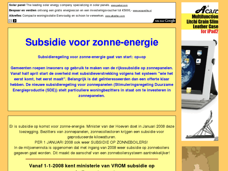 www.subsidiezonneenergie.nl