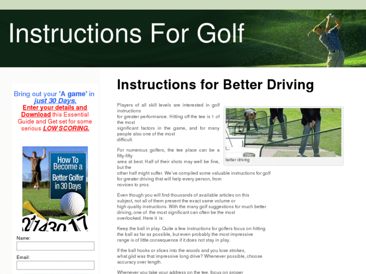 www.instructionsforgolf.com