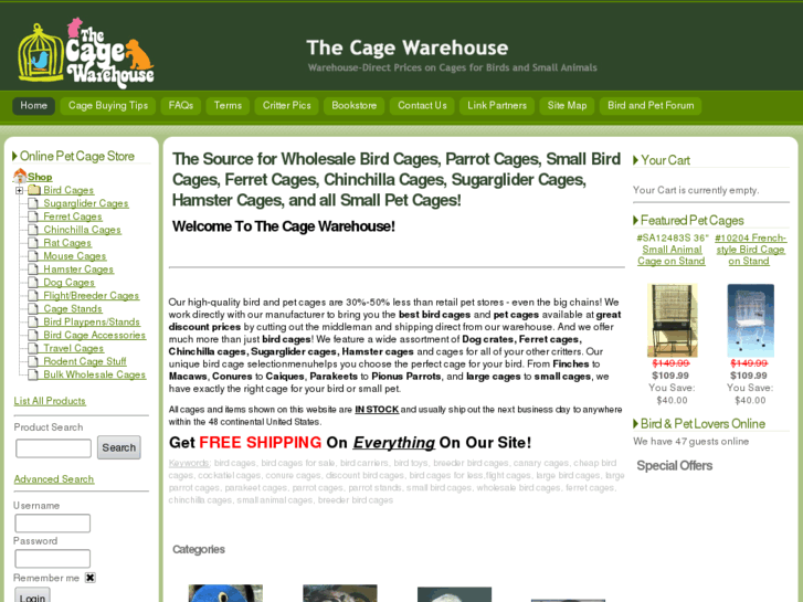 www.thecagewarehouse.com