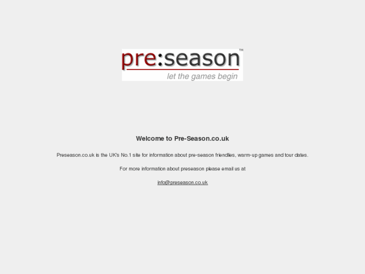 www.preseason.co.uk