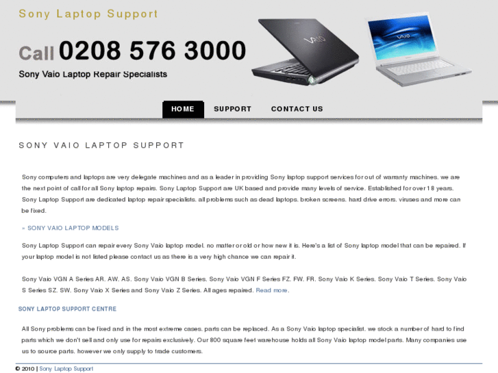 www.sonylaptopsupport.co.uk