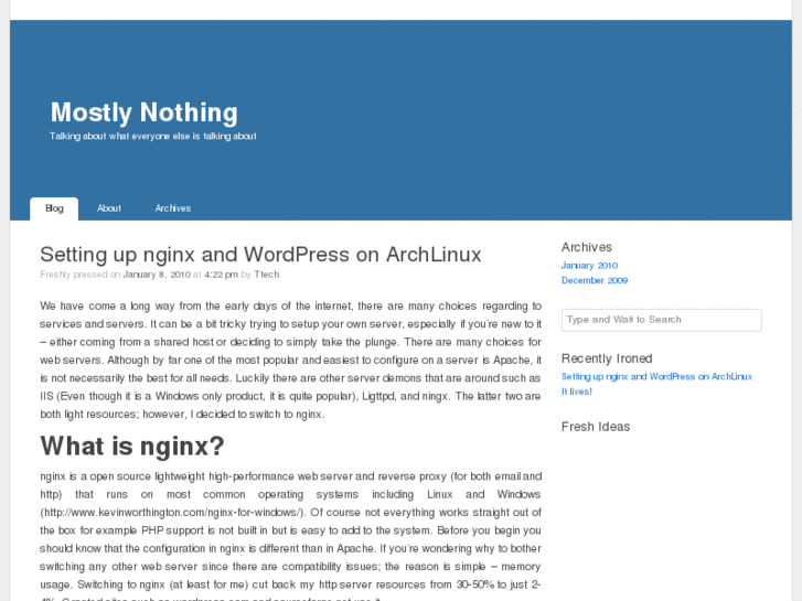 www.mostlynothing.info