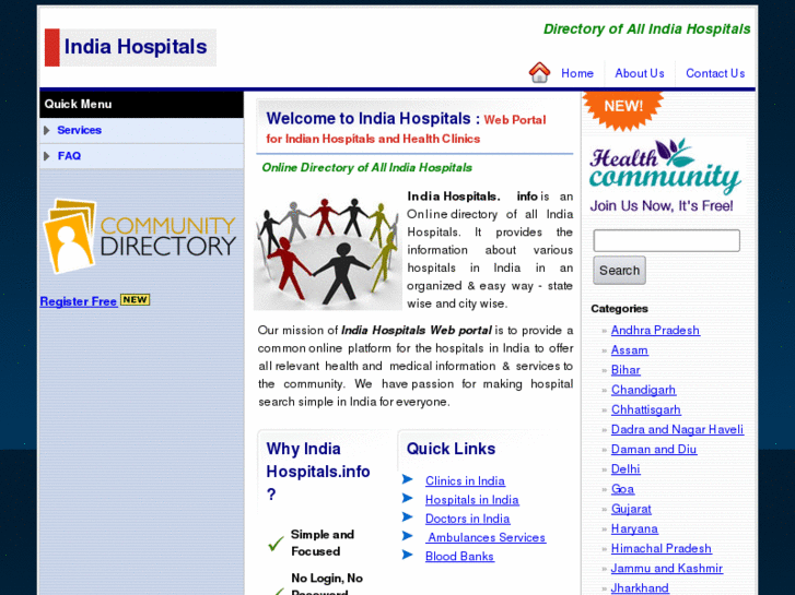 www.indiahospitals.info