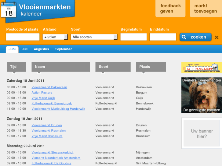 www.vlooienmarktenkalender.nl