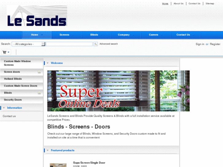 www.lesandsscreensandblinds.com