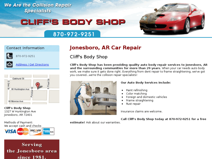 www.cliffsbodyshopar.com