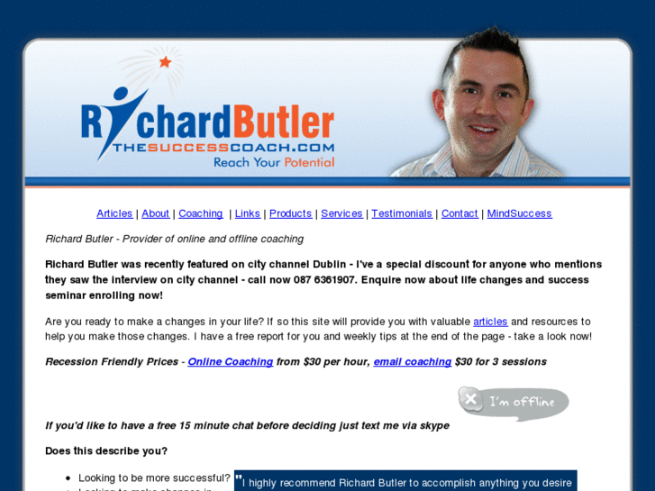 www.richardbutlerthesuccesscoach.com