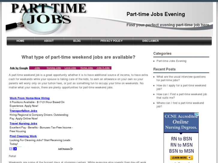 www.parttimejobsevening.com