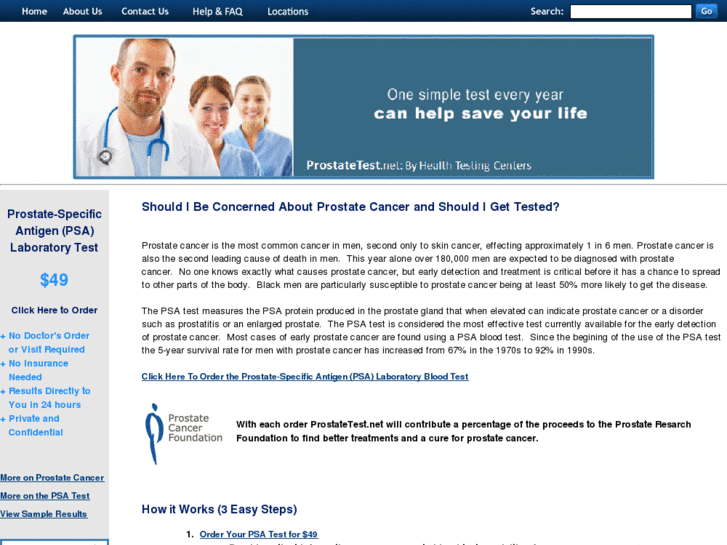 www.prostatetest.net