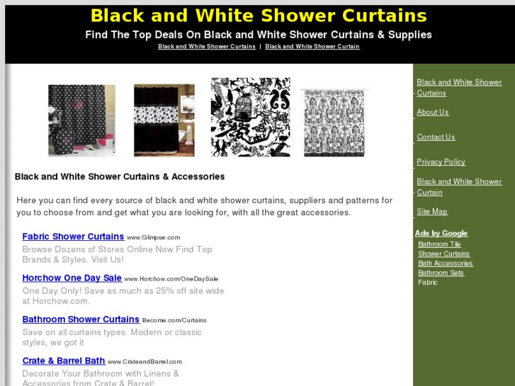 www.blackandwhiteshowercurtains.com