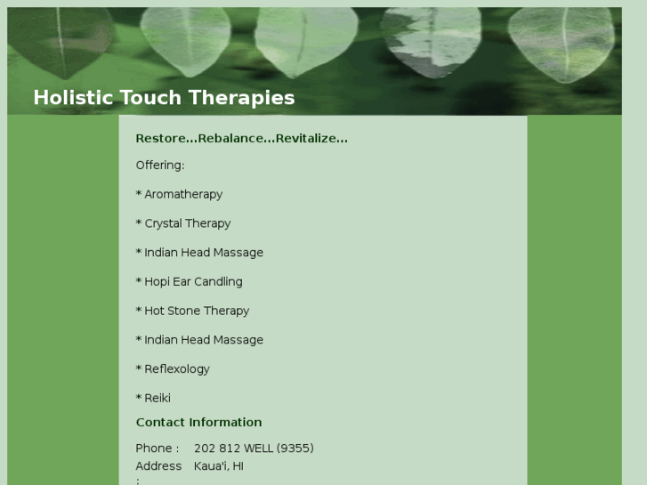 www.holistictouchtherapies.net