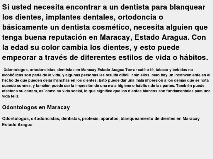 www.odontologosenmaracay.com