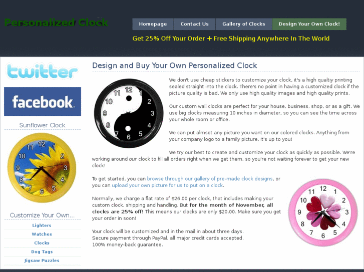 www.personalizedclock.net