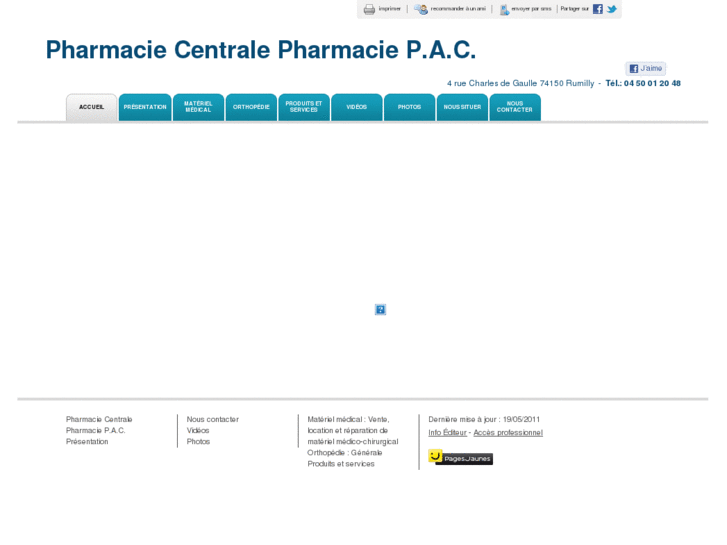 www.pharmaciecentralerumilly74.com