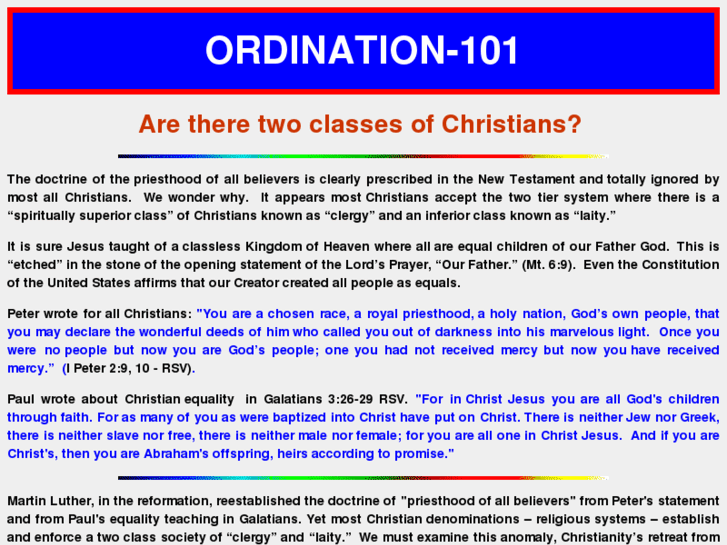 www.ordination-101.info