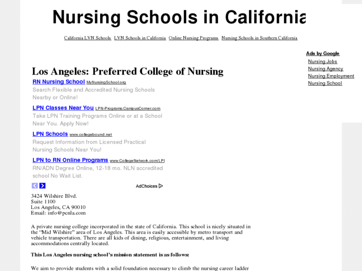 www.nursingschoolsincalifornia.net