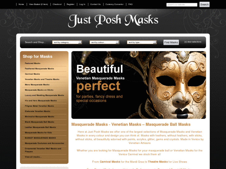 www.justmasquerademasks.com