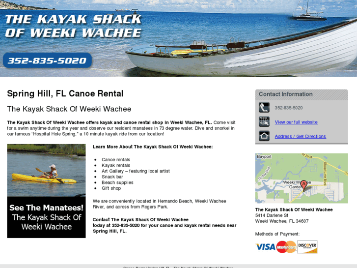 www.canoeandkayakrentalweekiwachee.com