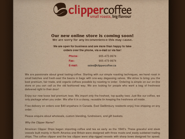 www.clipperexpresscoffee.com