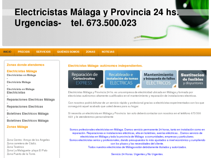 www.electricistademalaga.es