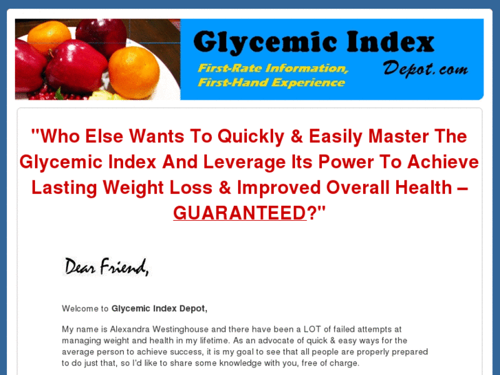 www.glycemicindexdepot.com